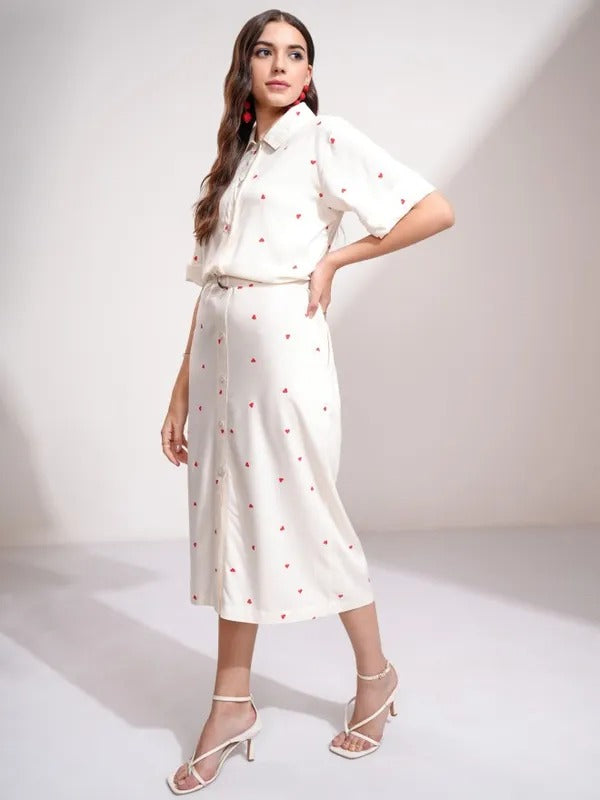 Off White Casual Dress