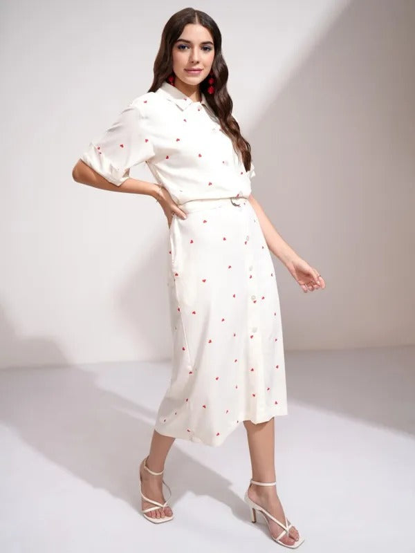 Off White Casual Dress