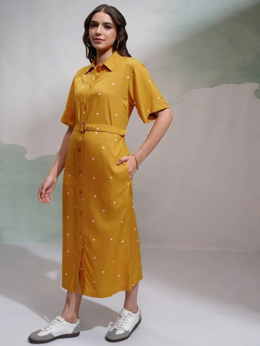 Mustard Casual Dress