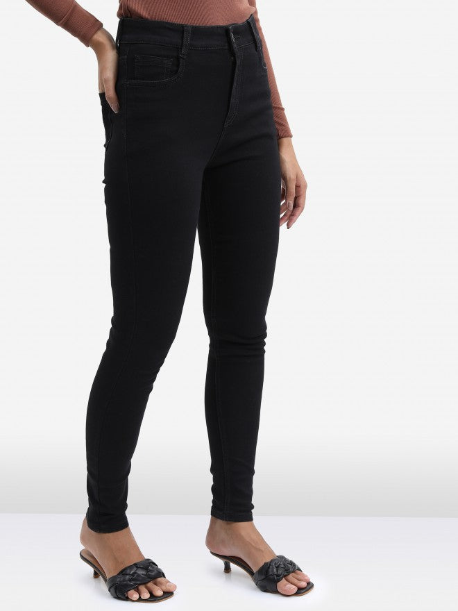 Women Black Skinny Fit Non Stretchable Jeans