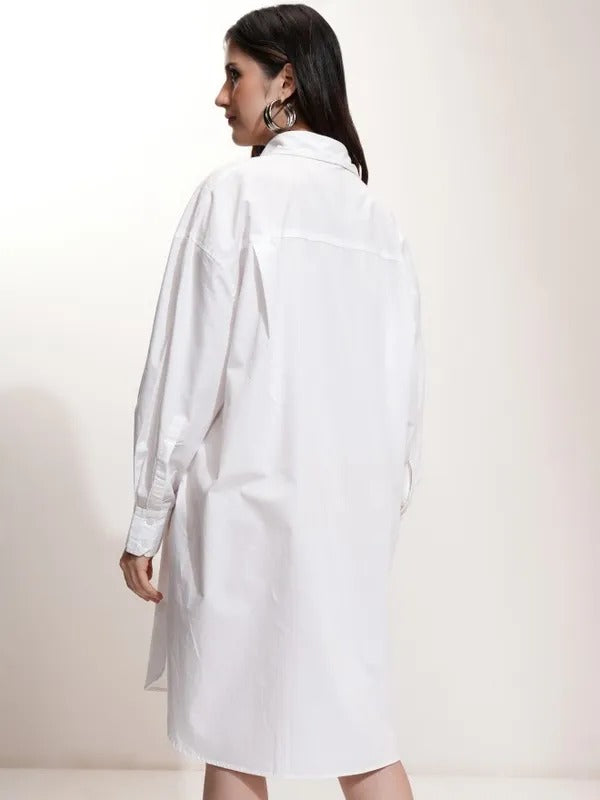 Off White Printed Dress