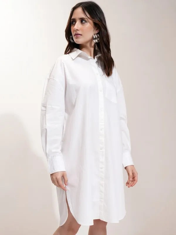 Off White Printed Dress