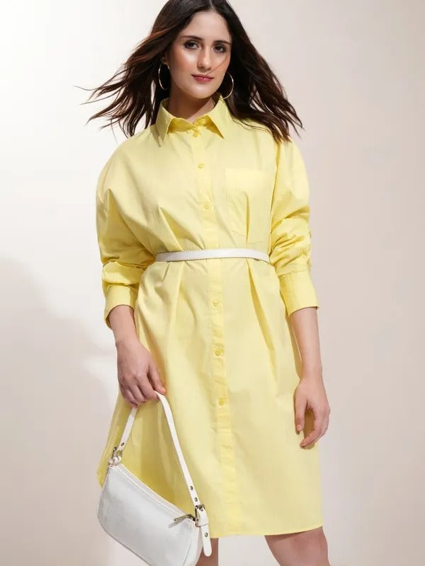 Yellow Printed Dress