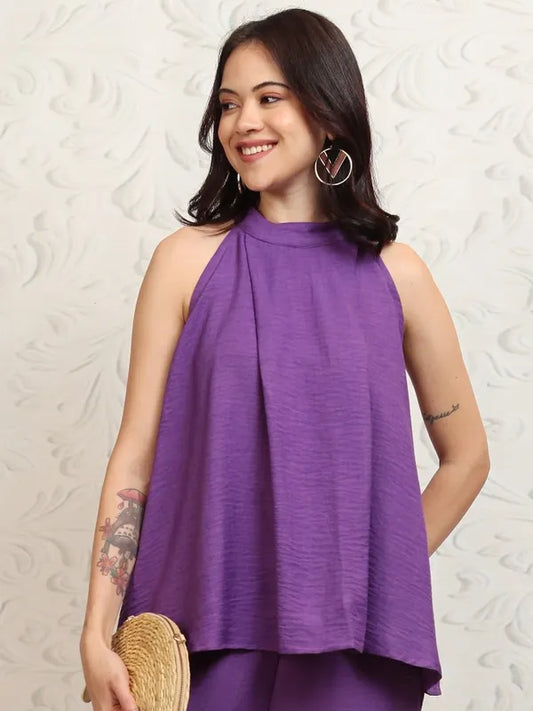 Purple Tunic with Trousers Co-Ords