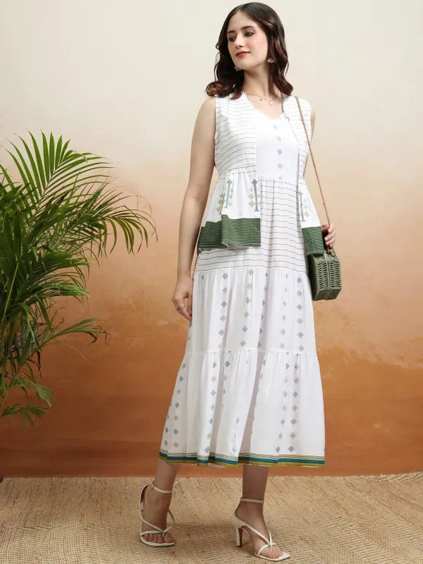 White Printed Kurta