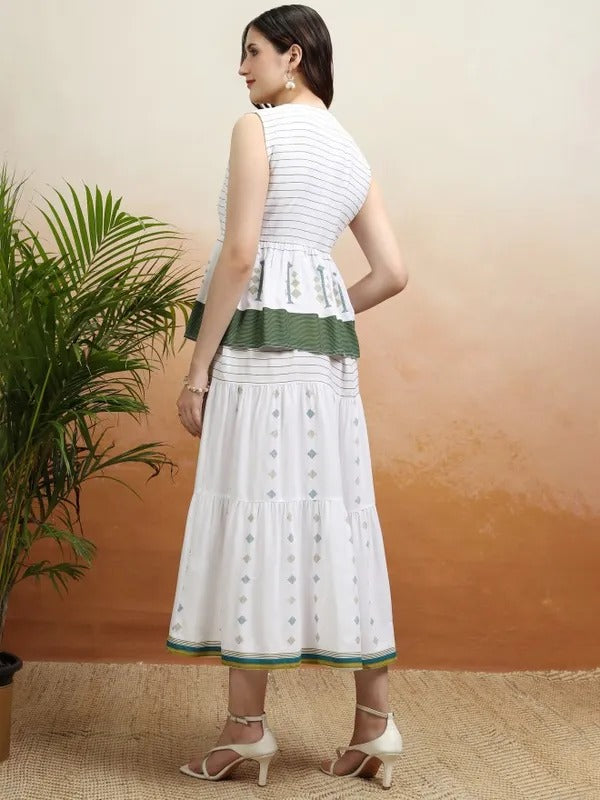 White Printed Kurta