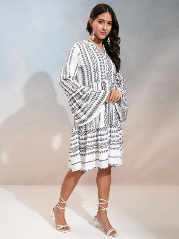 Checked Fit and Flare Dress