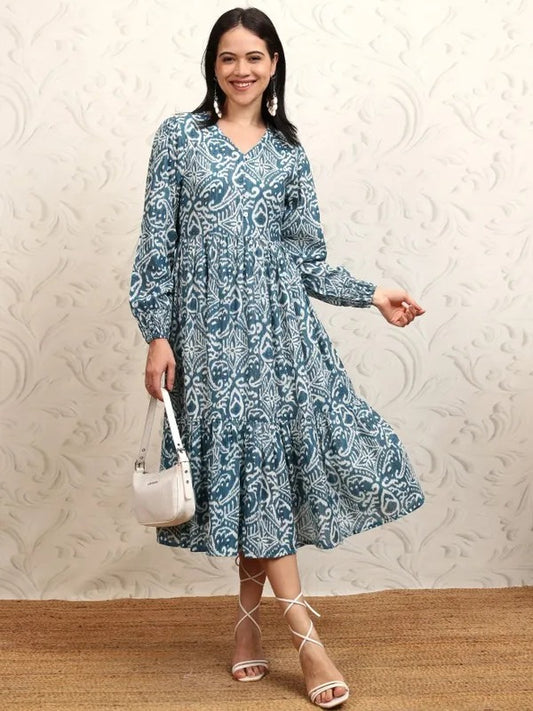 Blue Printed Kurta